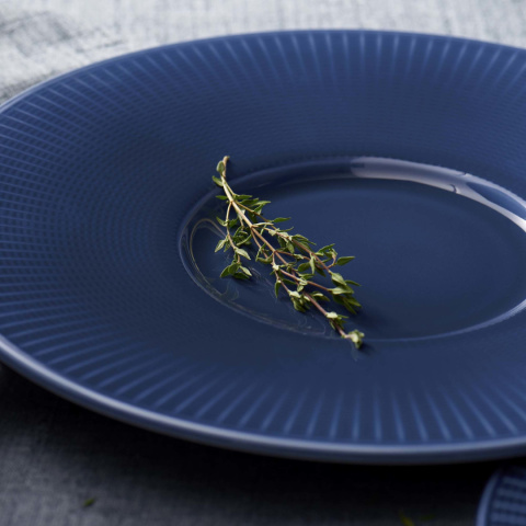 TALERZ Z DŁUGIM RANTEM WILLOW AZURE GOURMET ø28,5 cm PORCELANA NIEBIESKA STEELITE 9115C1172