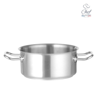 GARNEK ZE STALI NIERDZEWNEJ 1.4L 16 x 7 cm NISKI CHEF DE CUISINE