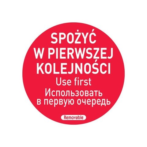 Etykiety Food Safety - "Spożyć w pierwszej kolejności"