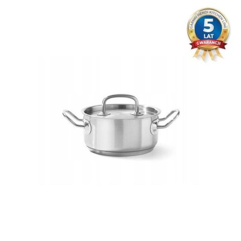 GARNEK NISKI KITCHEN LINE Z POKRYWKĄ 1,5 l ø160 x 75 mm HENDI