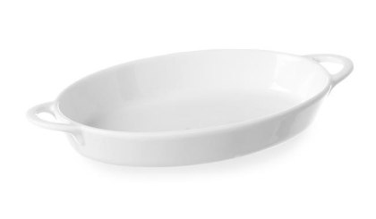 PÓŁMISEK OWALNY 0,8l DO ZAPIEKANIA 324(270)x185x38 mm PORCELANA BIAŁA HENDI 784020