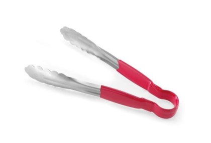 Szczypce do serwowania HACCP 250 mm czerwone Hendi – stal nierdzewna