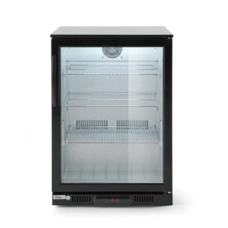 Lodówka barowa 105L netto 0°C do 10°C przeszklone drzwi 3 półki LED czarna Arktic 226568 - 600x530x865 mm