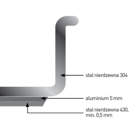 GARNEK ŚREDNI PROFI LINE 15 l Z POKRYWKĄ ø320 x 190 mm HENDI