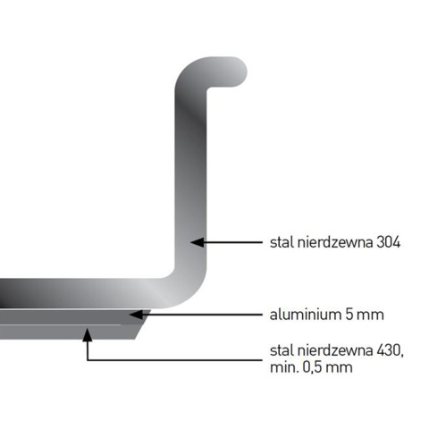 GARNEK WYSOKI PROFI LINE 6 l Z POKRYWKĄ ø 200 x 190 mm HENDI