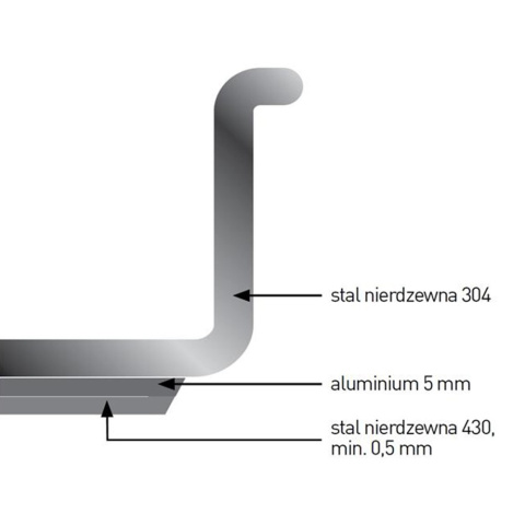 GARNEK NISKI PROFI LINE 7,5 l Z POKRYWKĄ ø 280 x 120 mm HENDI