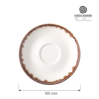 SPODEK VANILLA 16 cm DO FILIŻANKI DO CAPPUCCINO PORCELANA FINE DINE EARTH COLOURS