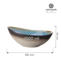 MISA OWALNA LAZUR 1500 ml, 24 cm FINE DINE EARTH COLOURS KAMIONKA NIEBIESKA, 769768