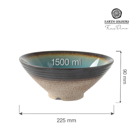 MISA STOŻKOWA LAZUR 1500 ml, 22,5 cm FINE DINE EARTH COLOURS KAMIONKA NIEBIESKA, 772843