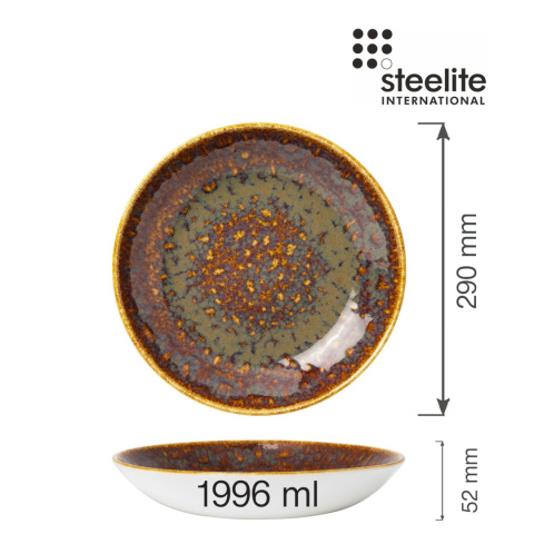 MISKA COUPE VESUVIUS AMBER 1996 ml, ø 29 cm STEELITE 12020545