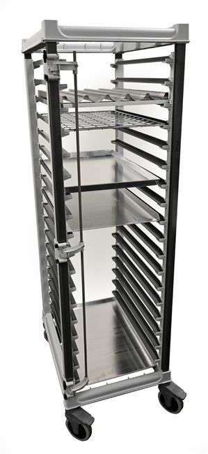 WÓZEK CAMSHELVING DO TRANSPORTU POJEMNIKÓW 18 x 600x400 mm, 516x783x1708 mm CAMBRO UPR6040F18480