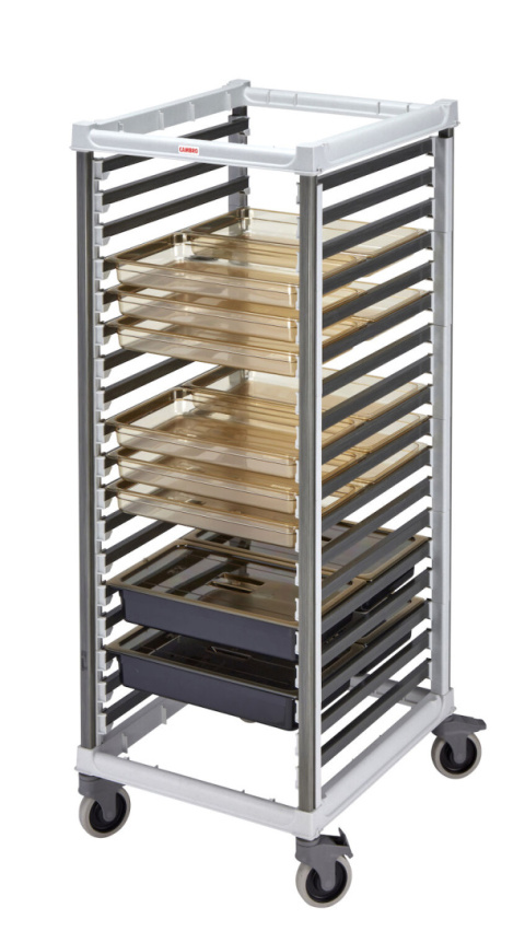 WÓZEK CAMSHELVING DO TRANSPORTU POJEMNIKÓW 18 x GN 2/1 Cambro, 835x645x1707 mm CAMBRO UGNPR21F36480