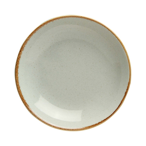 TALERZ PŁYTKI COUPE ASHEN 26 cm PORCELANA SZARA 04ALM001502