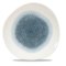 Talerz płytki o organicznym kształcie Raku Topaz Blue 286 mm