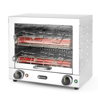 Toster kanapkowy kwarcowy 6 klamer 2 poziomy 3000W HENDI 262214