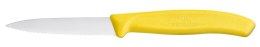 Victorinox Swiss Classic Nóż do jarzyn, ząbkowany, 80mm, żółty