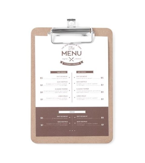 Podkładka pod kartę menu 125x180