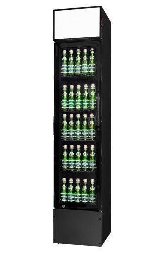 RQ216-BLACK SZAFA CHŁODNICZA PRZESZKLONA160L 390x475x1880 mm RESTO QUALITY -1