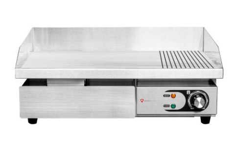 PŁYTA GRILLOWA ELEKTRYCZNA 2/3 GŁADKA 1/3 RYFLOWANA 3 kW 550x430x250 mm RQEG818-2