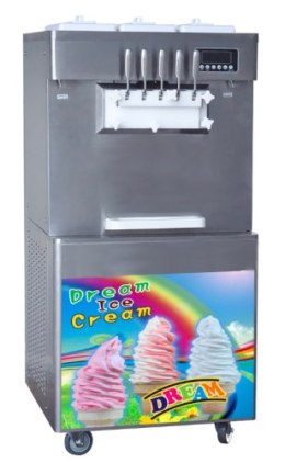 Maszyna do lodów włoskich | 3 smaki + 2 mix | automat do lodów | nocne chłodzenie | pompa napowietrzająca | 3x7 l