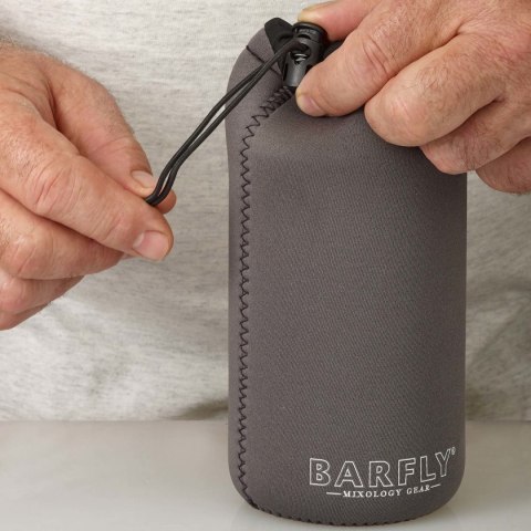 M37183 POKROWIEC NA SZKLANICE BARMAŃSKIE 500 - 550 ml SZARY BARFLY -3