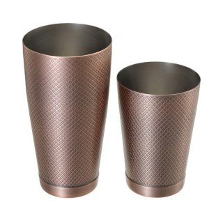 SHAKER TIN TIN 830/530 ml DIAMOND LATTICE KOLOR ANTYCZNA MIEDŹ BARFLY