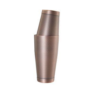 SHAKER TIN TIN 830/530 ml DIAMOND LATTICE KOLOR ANTYCZNA MIEDŹ BARFLY