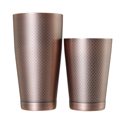 M37200ACP SHAKER TIN TIN 830/530 ml DIAMOND LATTICE KOLOR ANTYCZNA MIEDŹ BARFLY -3