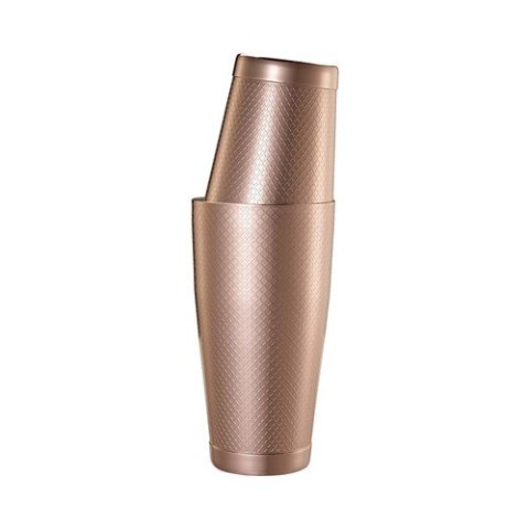 M37200CP SHAKER TIN TIN 830/530 ml DIAMOND LATTICE KOLOR MIEDŹ BARFLY -3