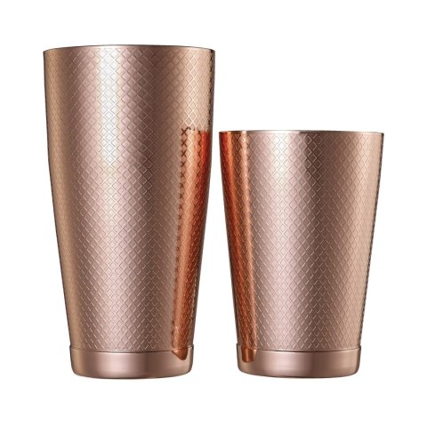 M37200CP SHAKER TIN TIN 830/530 ml DIAMOND LATTICE KOLOR MIEDŹ BARFLY -5