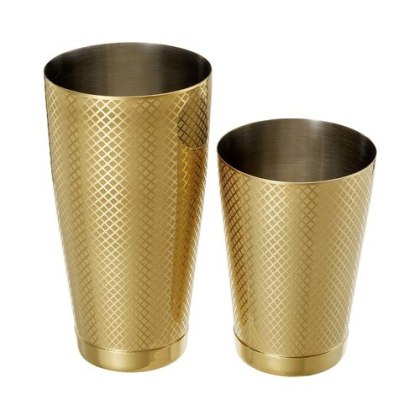 SHAKER TIN TIN 830/530 ml DIAMOND LATTICE KOLOR ZŁOTY BARFLY