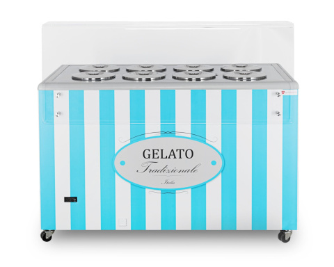 GELATO POZETTI 8 BLUE DYSTRYBUTOR KONSERWATOR DO LODÓW 8 TUB RETRO 1283x670x895 mm -3