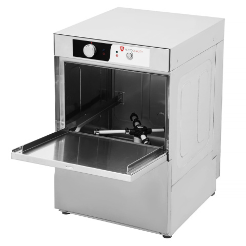 RQ350D ZMYWARKA GASTRONOMICZNA DO SZKŁA 350X350 mm STEROWANA ELEKTROMECHANICZNIE 2,65kW 430X480X660 mm RESTO QUALITY OTWARTA