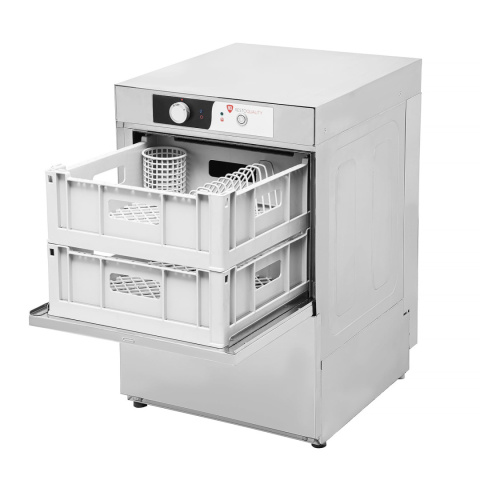 RQ400D  ZMYWARKA GASTRONOMICZNA DO SZKŁA I TALERZY 400x400 mm 230V 3,05kW 470X520X720 mm RESTO QUALITY Z KOSZAMI