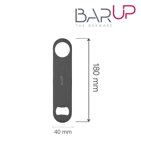 Otwieracz do butelek, Bar up, czarny, 180x40x(H)2mm