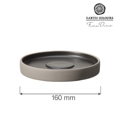 768587 TALERZ GOURMET Z RANTEM Z SZAREJ KAMIONKI MIA 160 mm FINE DINE -4