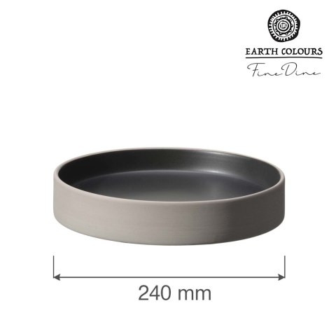 768563 TALERZ GOURMET Z RANTEM Z SZAREJ KAMIONKI MIA 240 mm FINE DINE -3