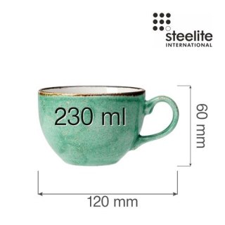 FILIŻANKA DO KAWY I HERBATY CRAFT AQUA 230 ml SELEDYNOWA PORCELANA STEELITE