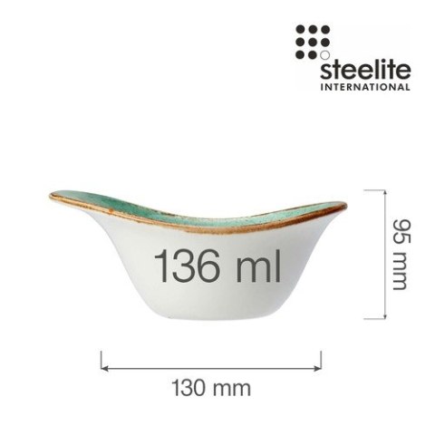 MISKA FREESTYLE CRAFT AQUA 130 mm 136 ml ZIELONA SELEDYNOWA PORCELANA STEELITE