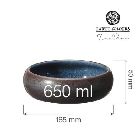 768686 MISKA GORO 650ml 165 mm BROWN BLUE BRĄZOWO-NIEBIESKA FINE DINE -2