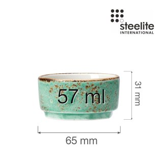 NACZYNIE NA DIPY CRAFT AQUA 65 mm 57 ml ZIELONA SELEDYNOWA PORCELANA STEELITE