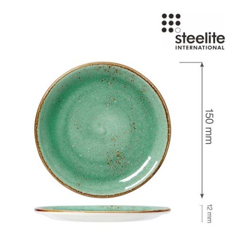 TALERZ PŁYTKI COUPE CRAFT AQUA 150 mm SELEDYNOWY PORCELANA STEELITE