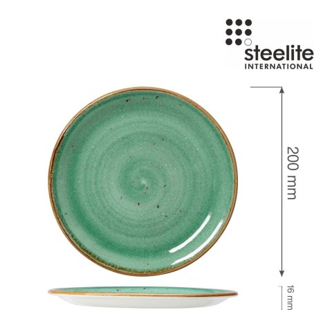 TALERZ PŁYTKI COUPE CRAFT AQUA 200 mm SELEDYNOWY PORCELANA STEELITE