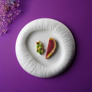 Talerz gourmet płytki 270 mm – Fiord Fine Dine porcelana biała