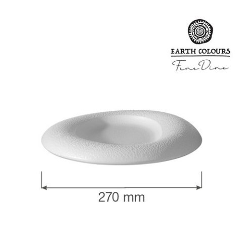 788585 TALERZ PŁYTKI GOURMET FIZZ 270 mm BIAŁY FINE DINE -3