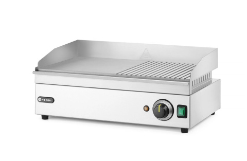 GRILL PŁYTA GRILLOWA KITCHEN LINE 1/2 GŁADKA 1/2 RYFLOWANA 2400W 527x404x233 mm HENDI