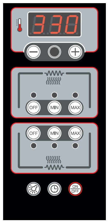 PIEC DO PIZZY 4+4x35 cm ELEKTRYCZNY DONATELLO CUPPONE DWUKOMOROWY PANEL CYFROWY DN435/2 CD