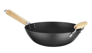 WOK Z DREWNIANYM UCHWYTEM ⌀324x565 mm STALOWY HENDI