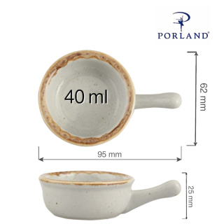 MINI NACZYNIE Z RĄCZKĄ ASHEN PORCELANA SZARA 04ALM001706