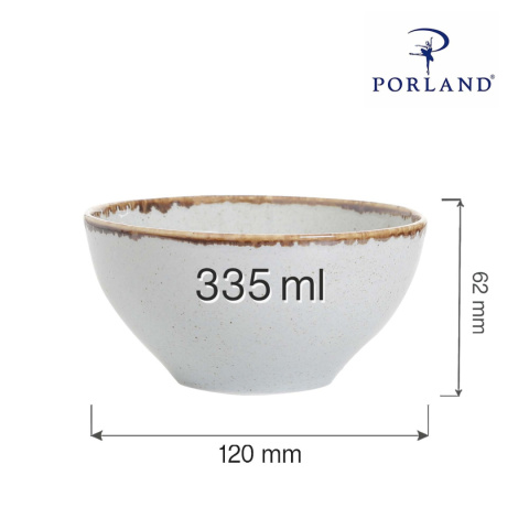 04ALM002000 MISKA ASHEN 335 ml 12,8 cm PORCELANA SZARA WYMIARY